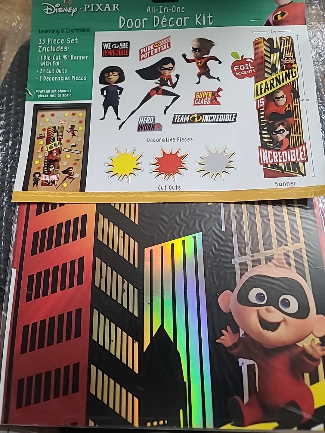 Eureka Disney Pixar The Incredibles Classroom Decoration Door Poster Kit, 33p…