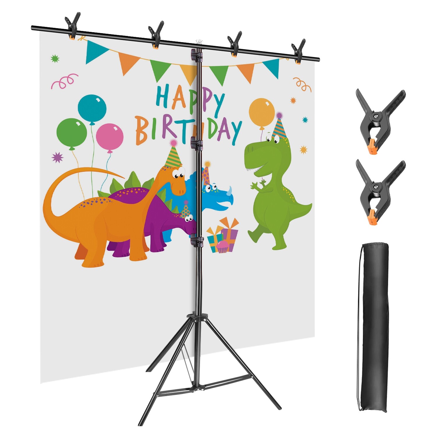 2PACKS Heavy Duty T-Shape Photo Video Backdrop Stand 6.5×8.5FT Background Stand