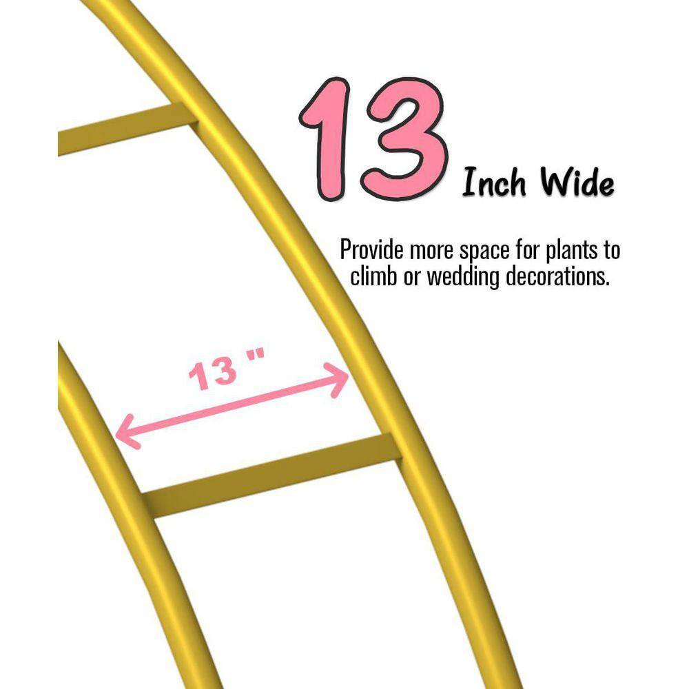 Paleo 92.4 In. X 84 In. Metal Arch Backdrop Stand, Wedding Metal Arch Frame for