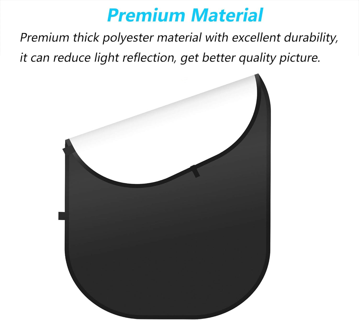 5X7Ft/1.5X2M Chromakey Black White Backdrop with 7.8Ft/2.4M Stand, 2-In-1 Revers