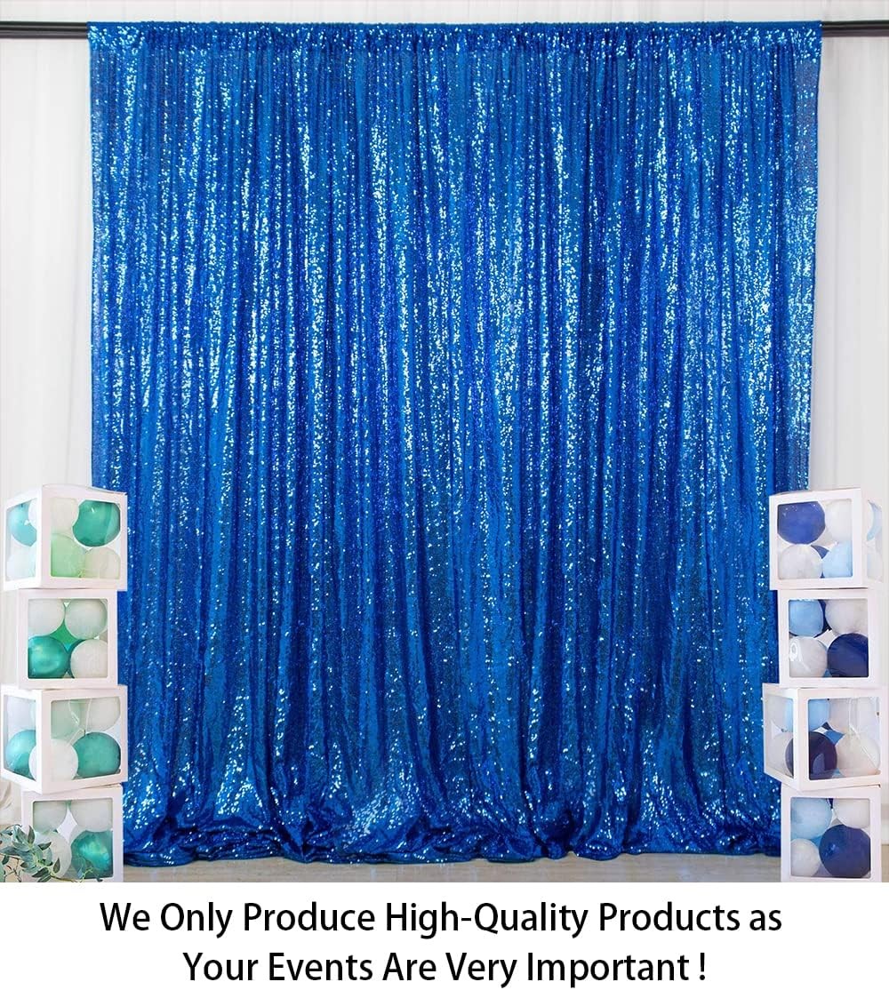 ShinyBeauty Sequin Backdrop Royal Blue 8FTx10FT Glitter Backdrop Photography Bac