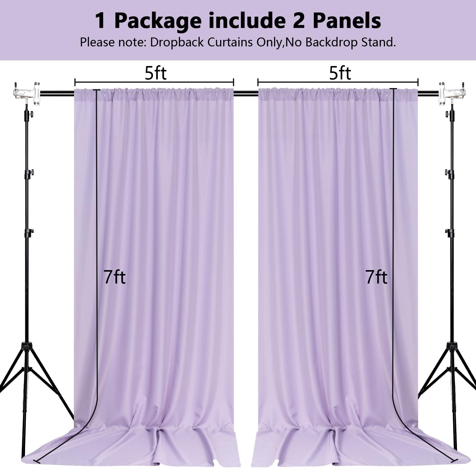 2 Panels Pink Backdrop Curtain 5x7ft Rod Pocket Photography Drapes Privacy