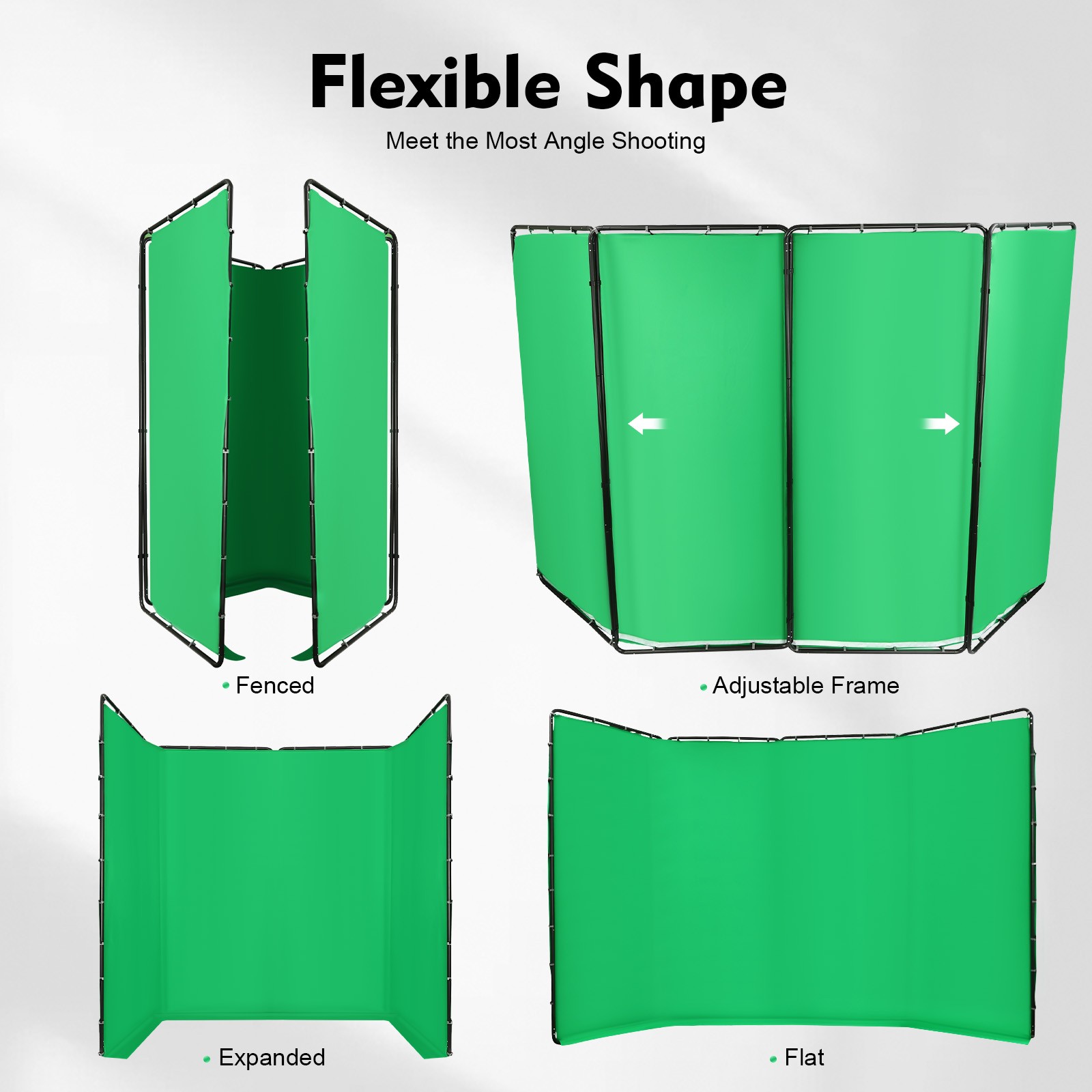 12.73*7.55ft Photography Backdrop Stand Kit with Green Cloth For Photo Studio