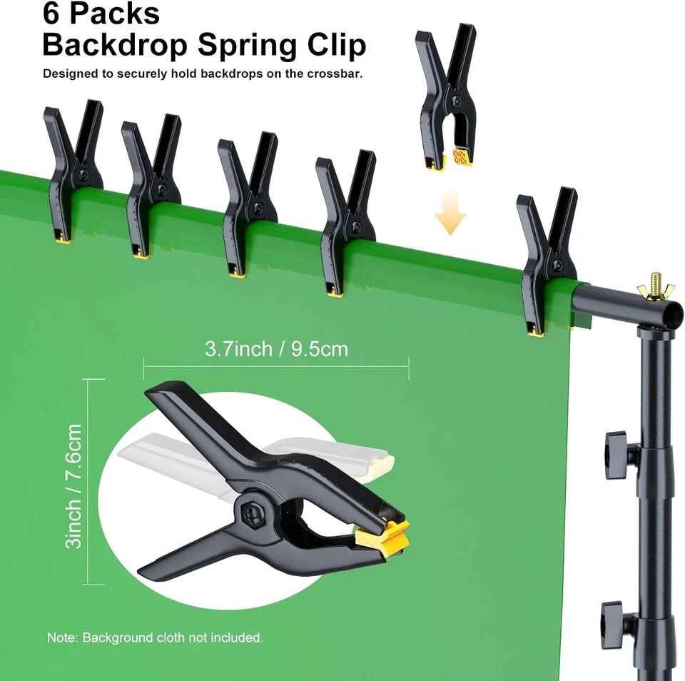 Backdrop Stand for Parties Kit 10X7 Ft Adjustable Back Drop Photography Studio P