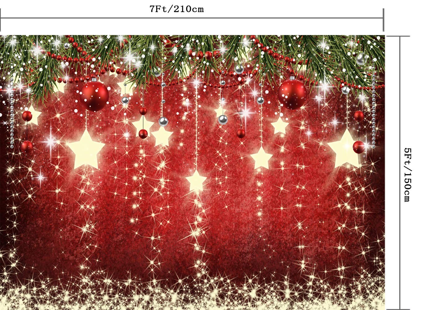 Christmas Backdrop Banner for Photography Studio Props Holiday Party Decor