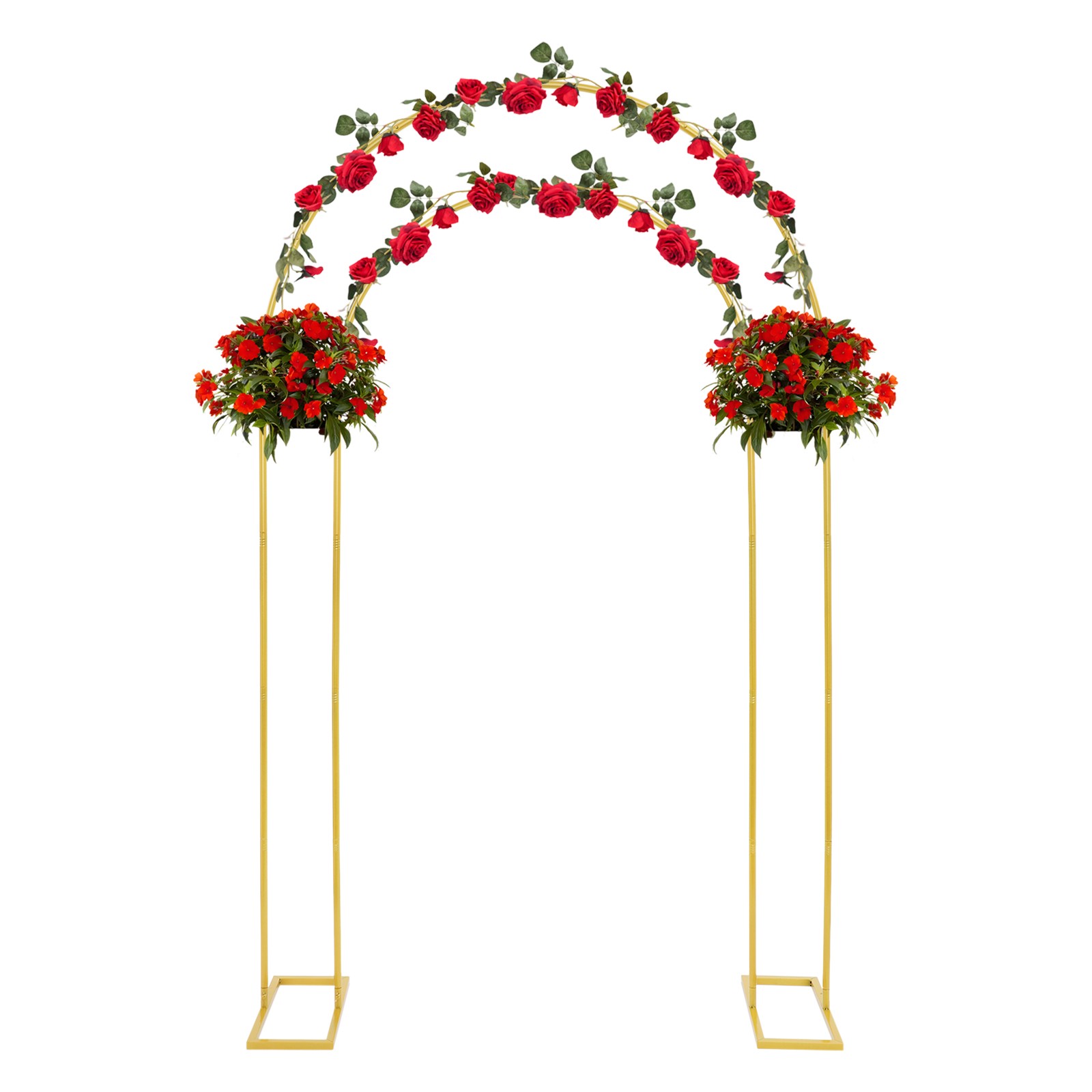 Arch Backdrop Stand,White Wedding Arch Backdrop Stand, Metal Arch Backdrop Stand