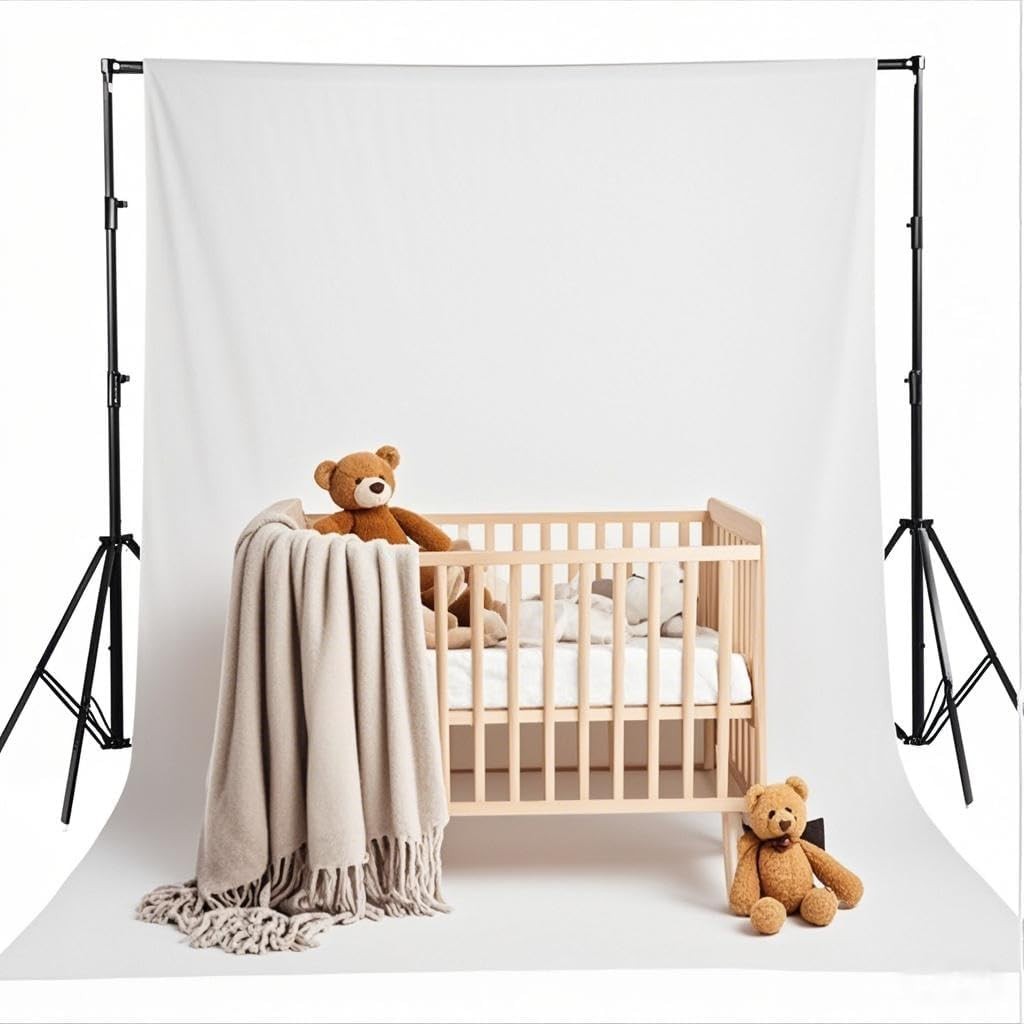Versatile 5x7ft Soft White Photography Backdrop – Perfect for Engagements