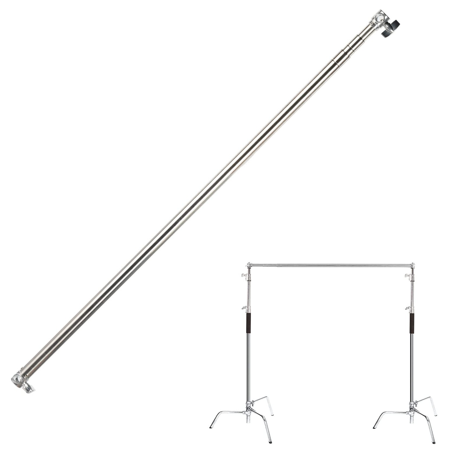 Stainless Steel Telescopic Backdrop Crossbar Max Length 10 ft/3m Adjustable B…