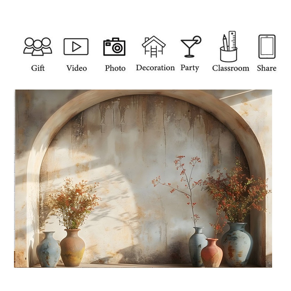 210x150cm Photography Background Fabric Simple Plant Arch Studio Indoor3711