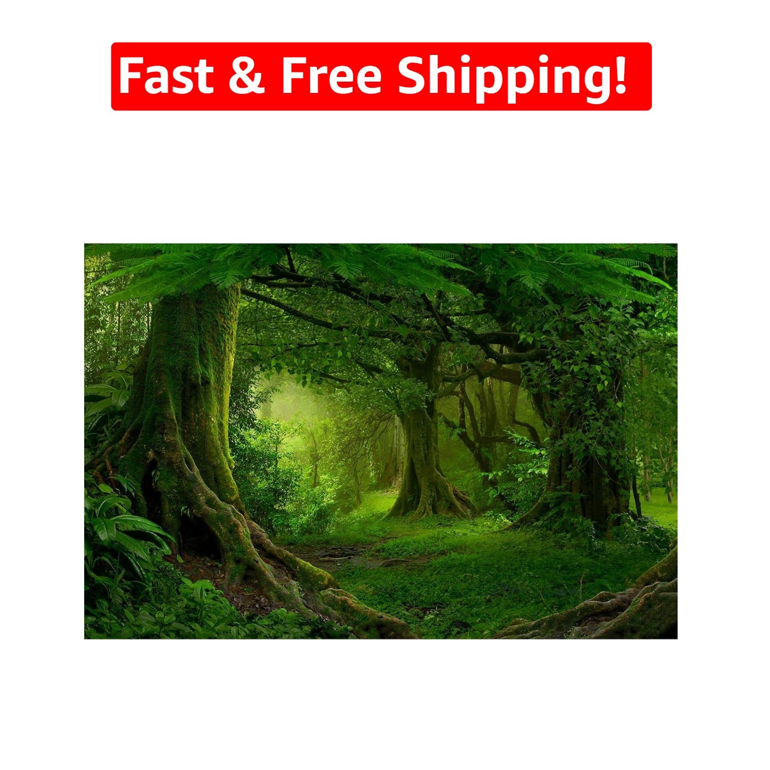 Stunning Jungle Forest Vinyl Backdrop 7x5ft – Ideal for Enchanting Photography