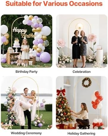 VEVOR Arch Backdrop Stand, 7.2 x 4 ft, Stable Structure, Easy Assembly, 1 Set