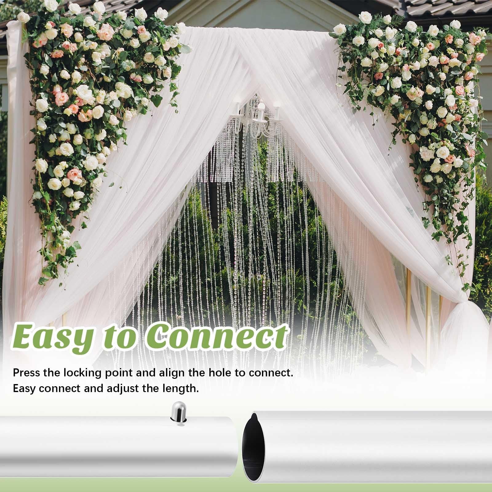 Zonon 2 Pcs 4-10ft Double Layer Adjustable Crossbar and 4-10 ft, silver