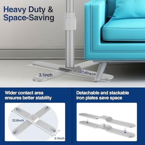 Backdrop Stand Heavy Duty 10x10Ft, Pipe and Drape Photo Background Silver