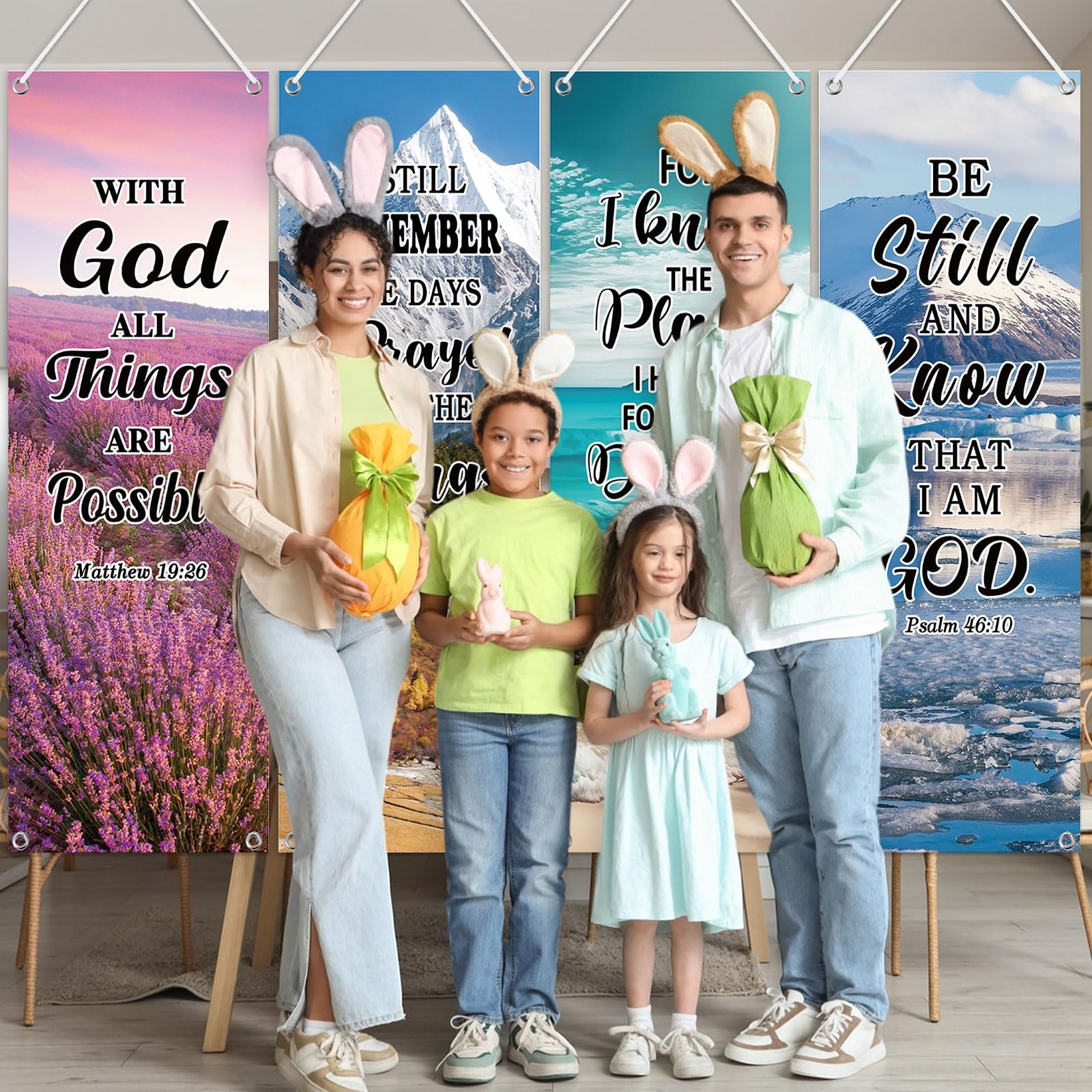 4 Pcs 4 Pcs Church Banners with Scripture Religious Worship Banner Christian …