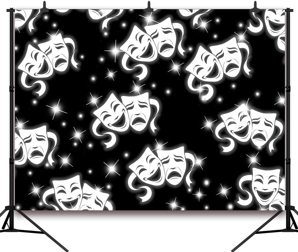 7x5FT Black Backdrop Early 2000s Old School Emotion Glamour Shots Backdrops 90s