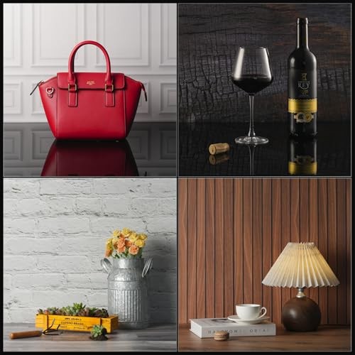 Product Photography Backdrops with Gloss Black Acrylic, 23x35in Photo Backdrop