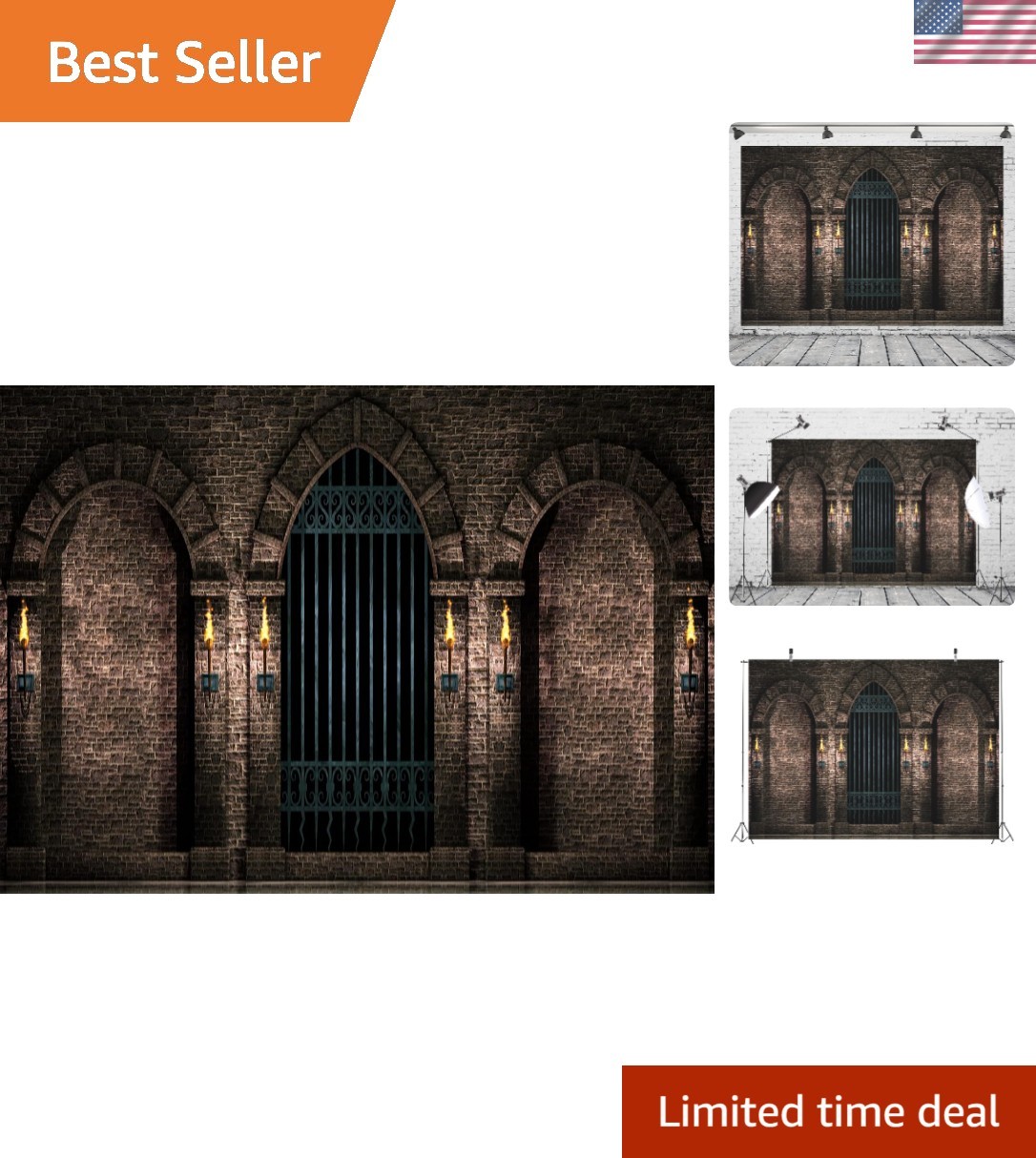 Durable 5x3ft Gothic Castle Backdrop – Enchanting Halloween & Birthday Decor