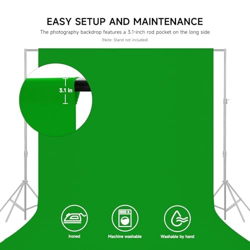 -10 X 7 FT Professional Screen Backdrop for Photography Machine 10X7 Green