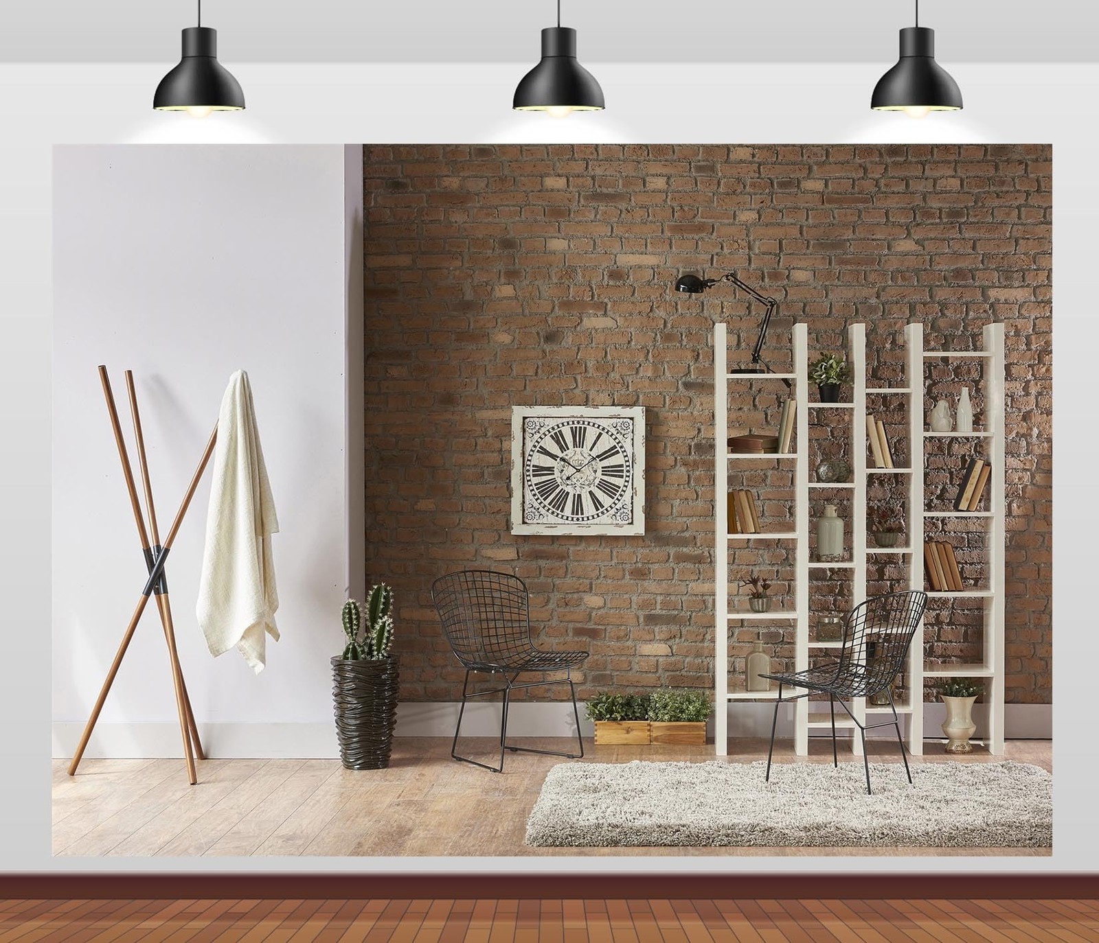 7x5ft Modern Living Room Backdrop Interior Room Bookshelf Photography Backgro…