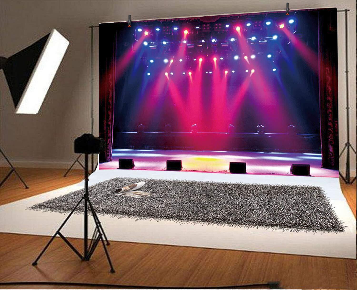 10x8ft Stage Concert Backdrop Lighting Nightclub Musical Hall Club Background Fo