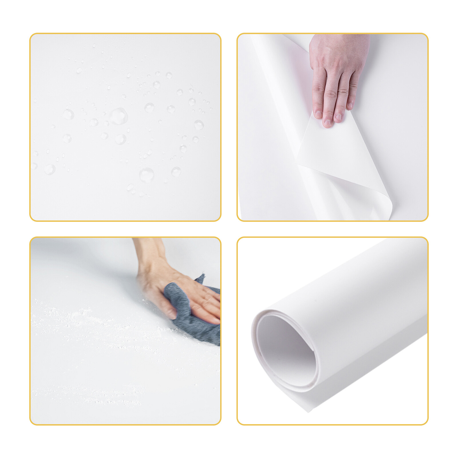 24x51inch PVC Background Pure White matte+glossy Plate for Photography Backdrops