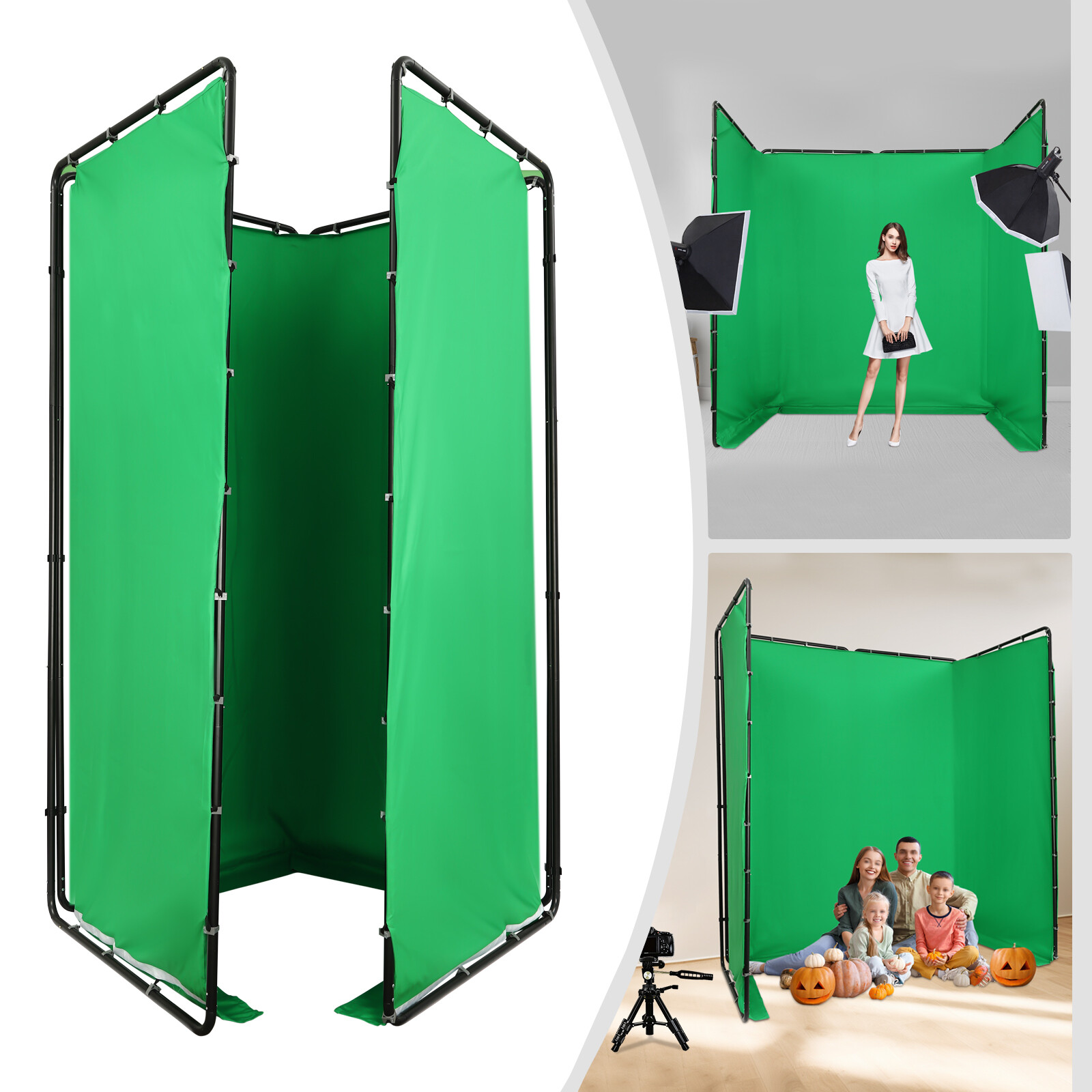 Screen Backdrop with Stand Portable Collapsible Photography Background for Photo