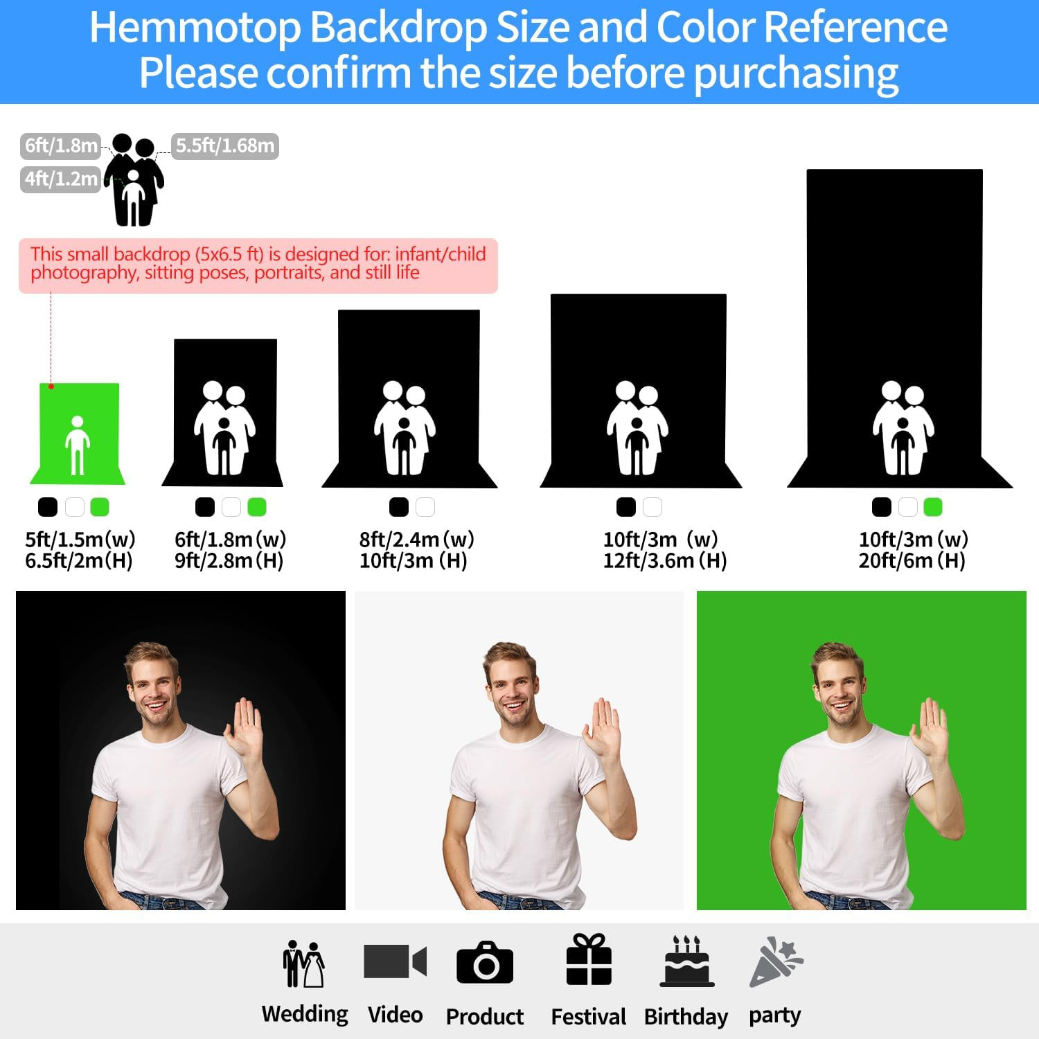Photo Backdrop Curtains, 5X6.56 Ft White Backdrop for Photoshoot, White Photogra