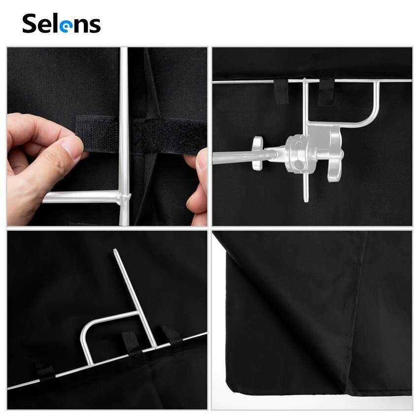Selens Matte Black Floppy Cutter Fabric for Photography Video Studio 75x188cm