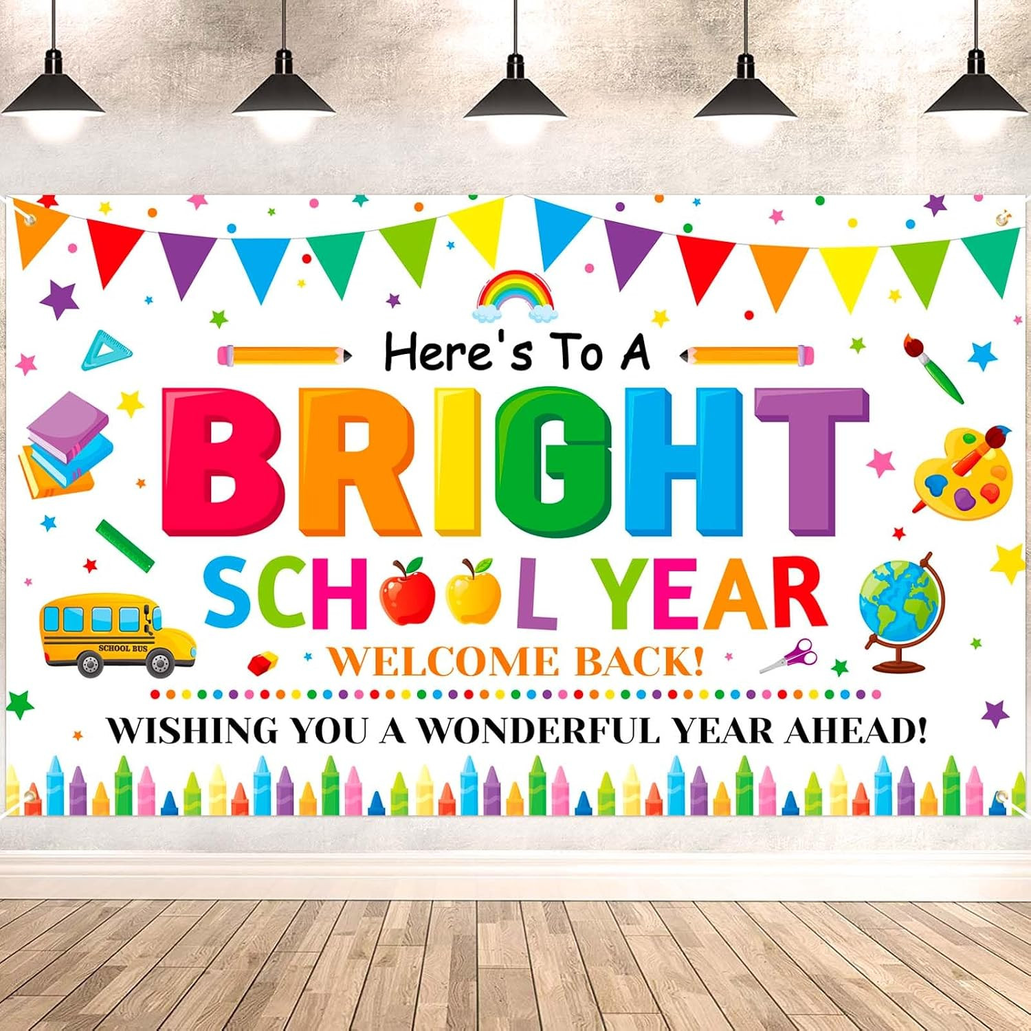 Back to School Backdrop, Here’S to a Bright School Year Backdrop, First Day of S