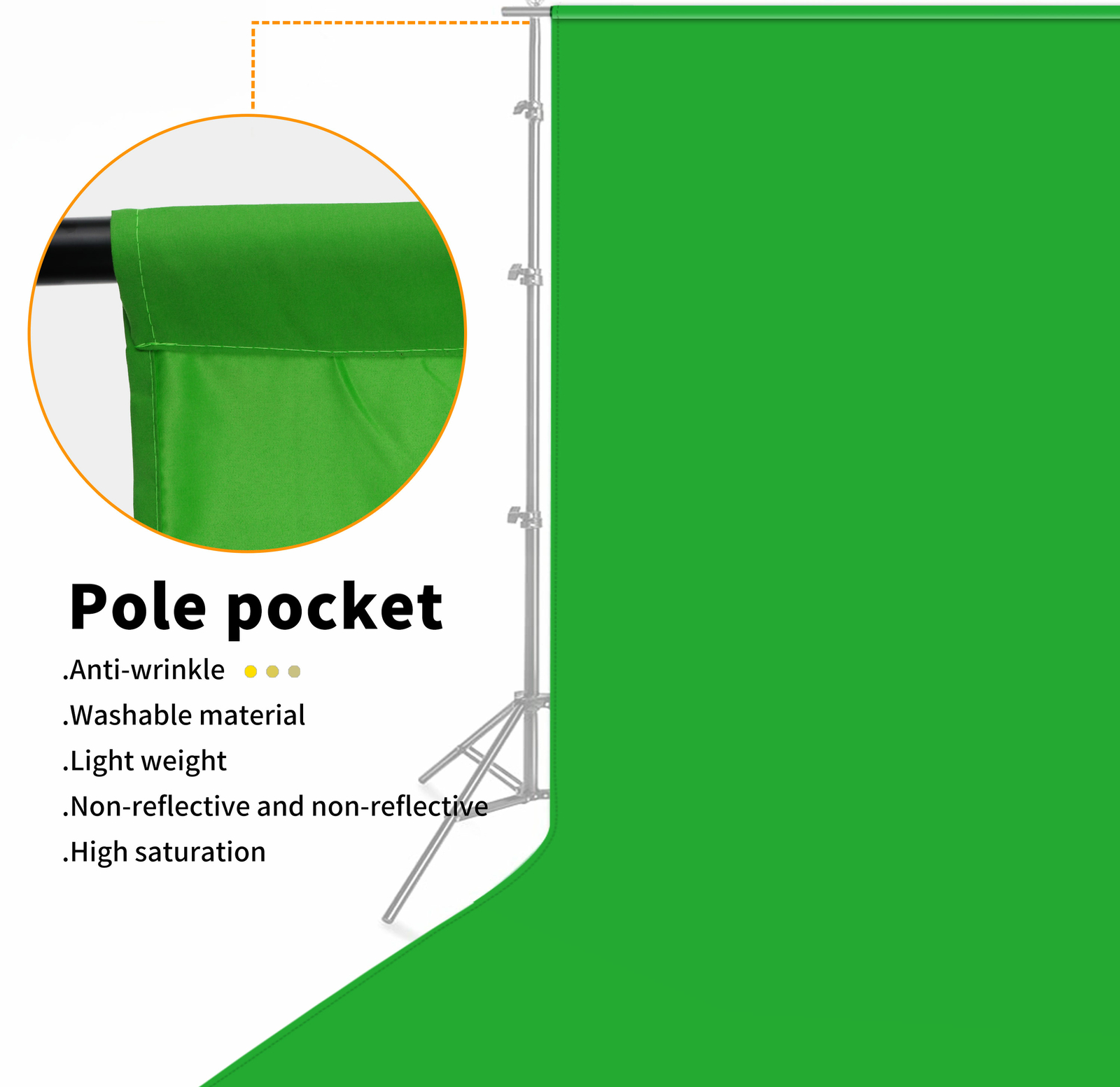 Chromakey Screen Backdrop Background for Photo Studio 10x10ft 10×6.56ft 10x20ft