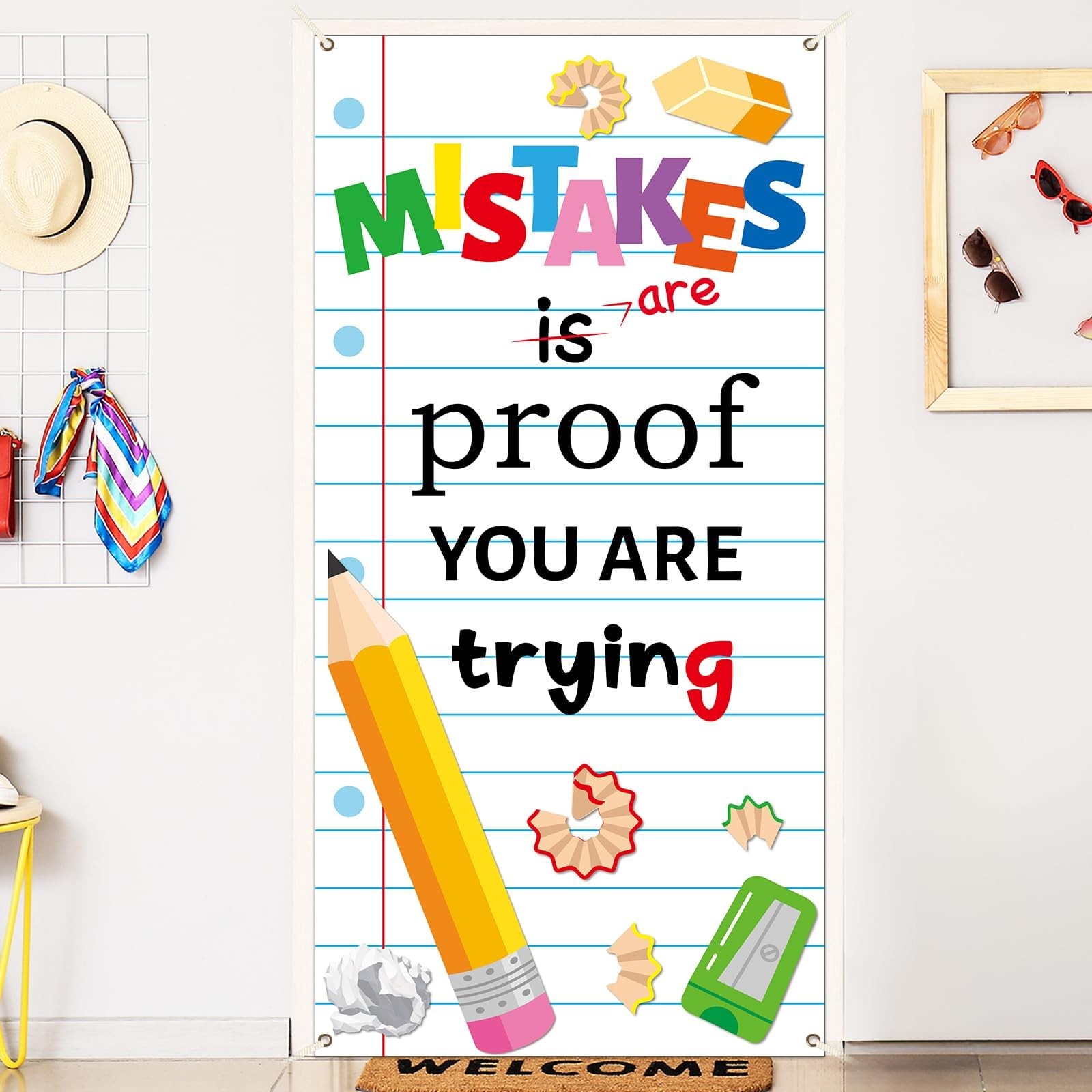 Classroom Door Cover Decoration Set Back to School Doors Cover Banner Classro…
