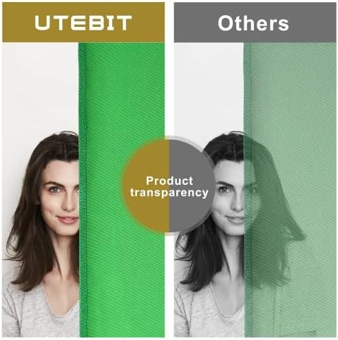 UTEBIT 5×6.5ft Green Screen Backdrop, Photography Backdrop Chroma Key Small | Gr