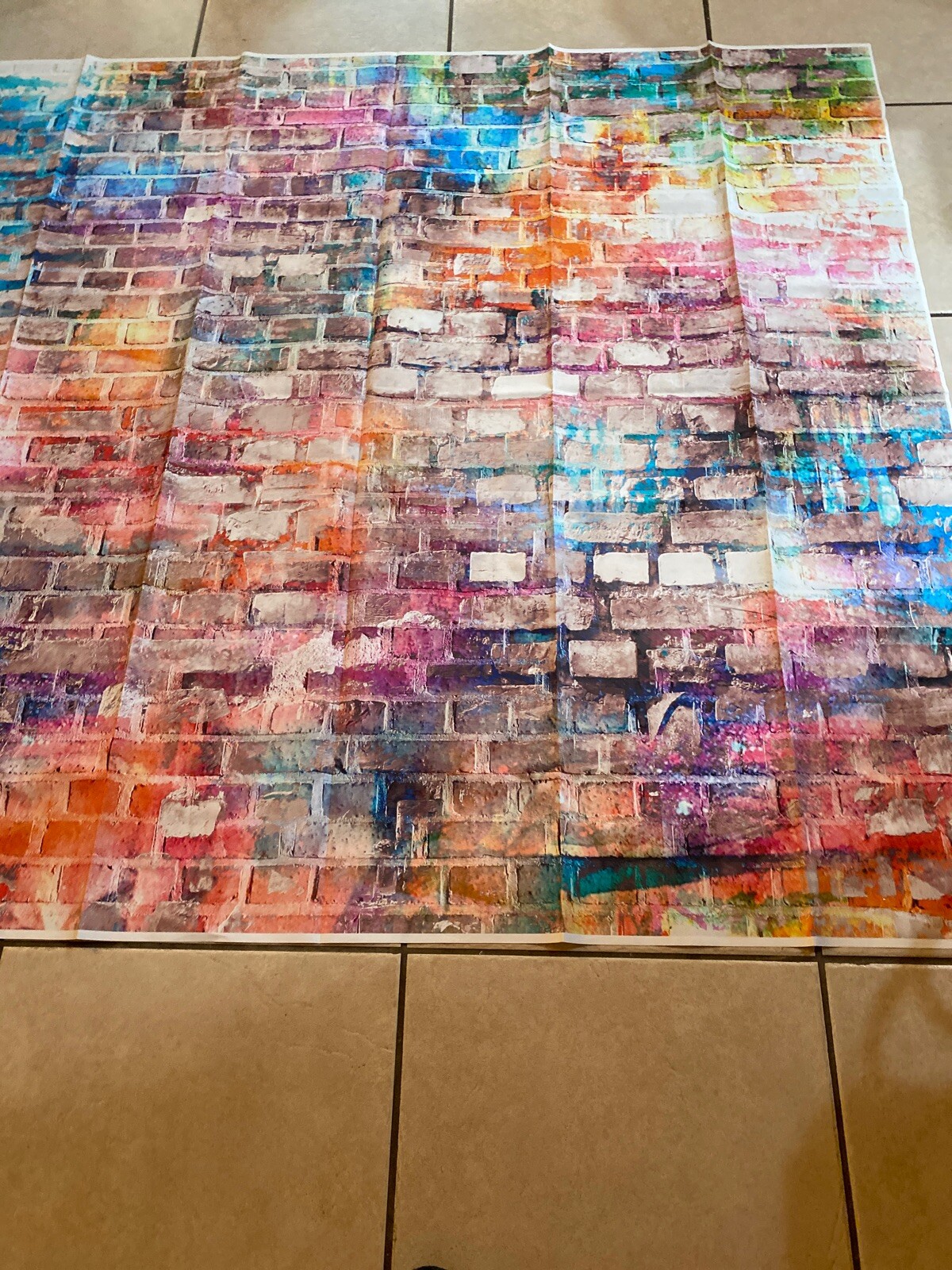 Colorful Painted Brick Wall Photography Background 7×5 Feet Studio Backdrop Prop