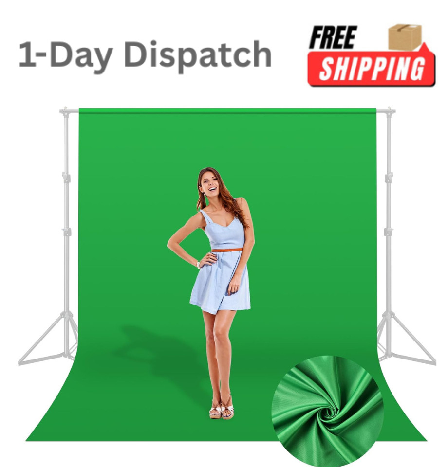 UTEBIT 5×6.5ft Green Screen Backdrop Chroma Key for Streaming Green
