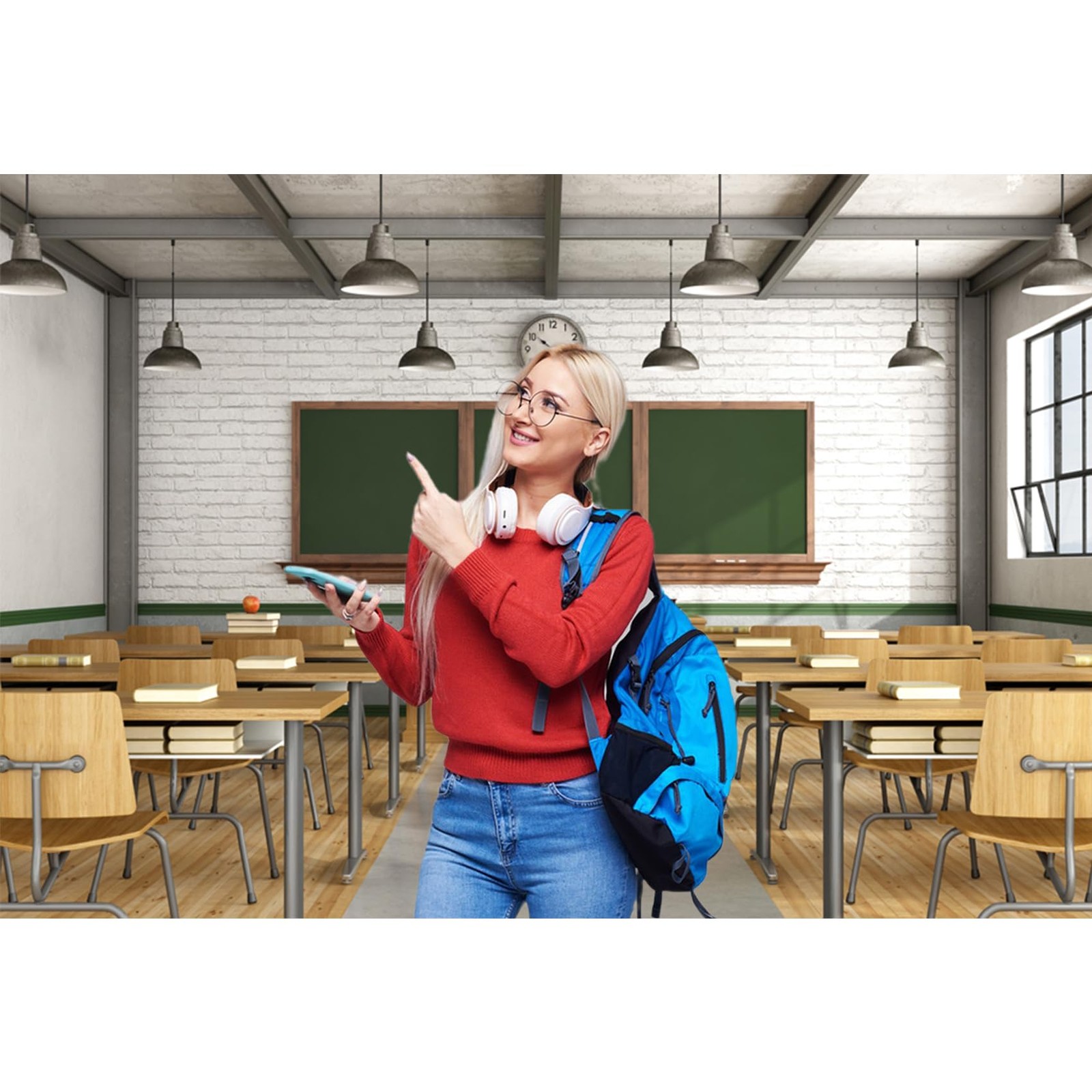 9×6 Ft Back To School Theme Backdrop Classroom Interior Decorations Blackboard