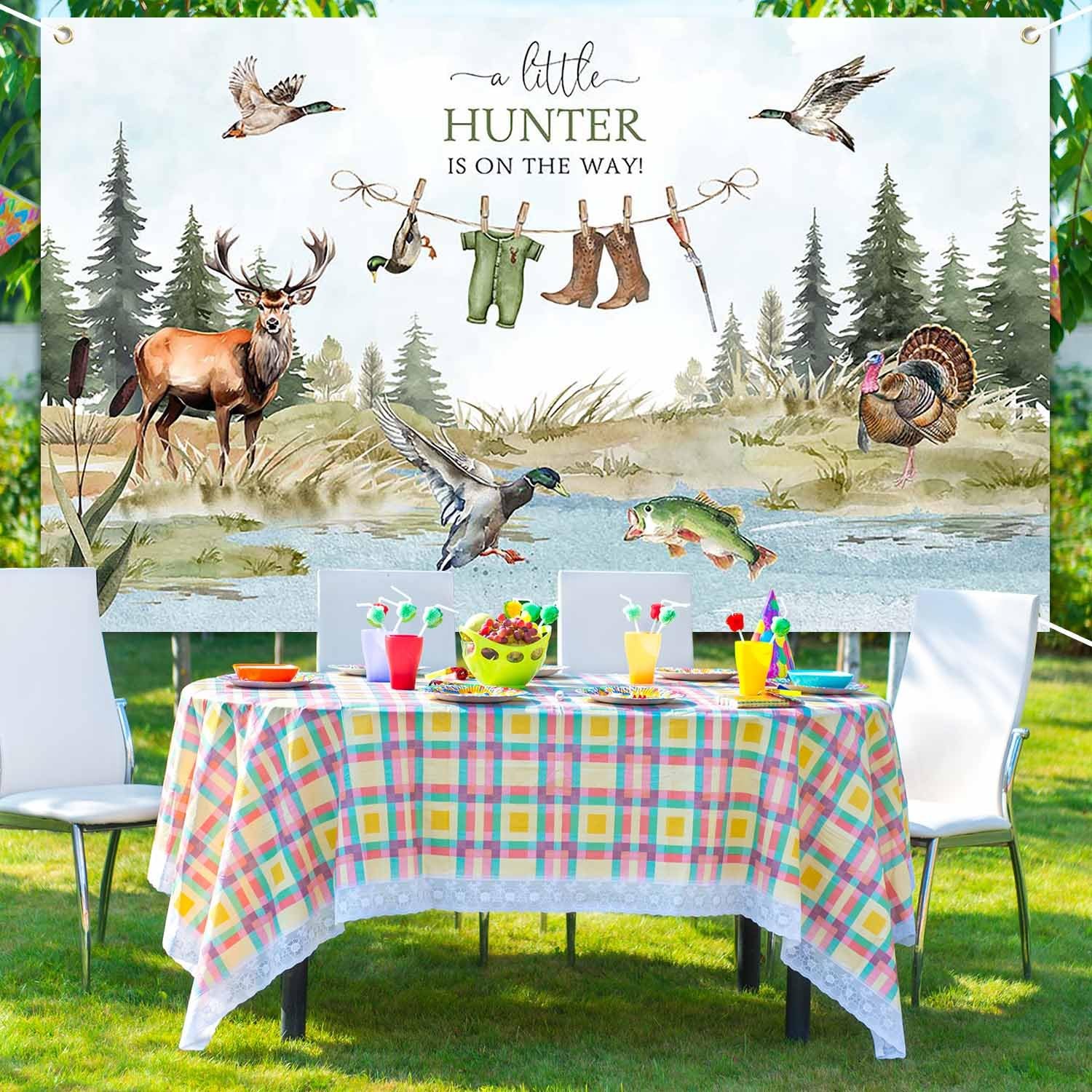Duck Hunting Baby Shower Banner Mallard Duck Hunter Clothes Baby Shower Photo…