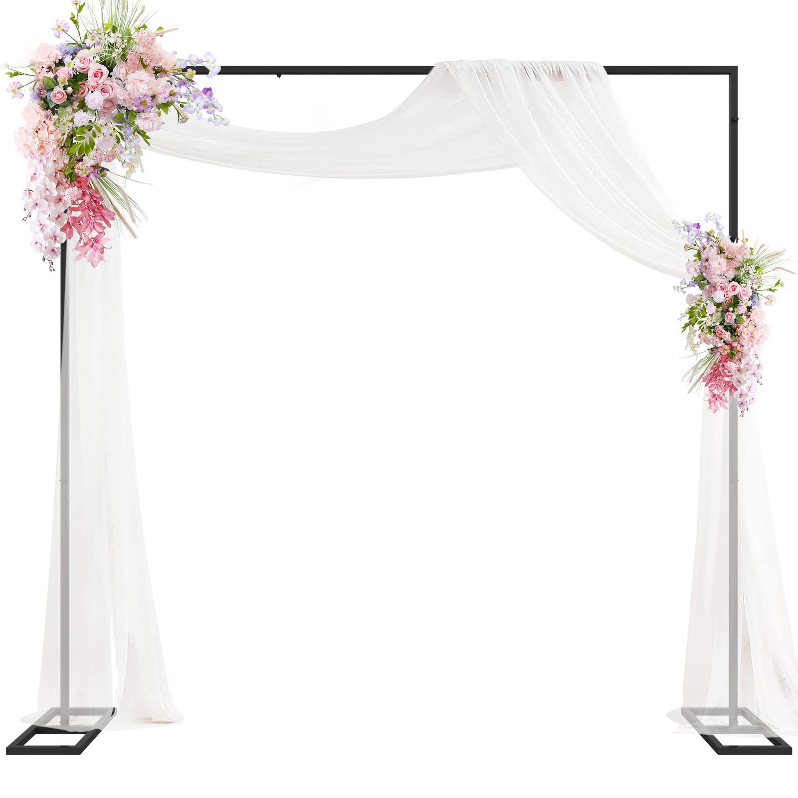 Heavy Duty Backdrop Stand 8ft x 8ft Black Pipe and Drape Backdrop Stand Kit A…