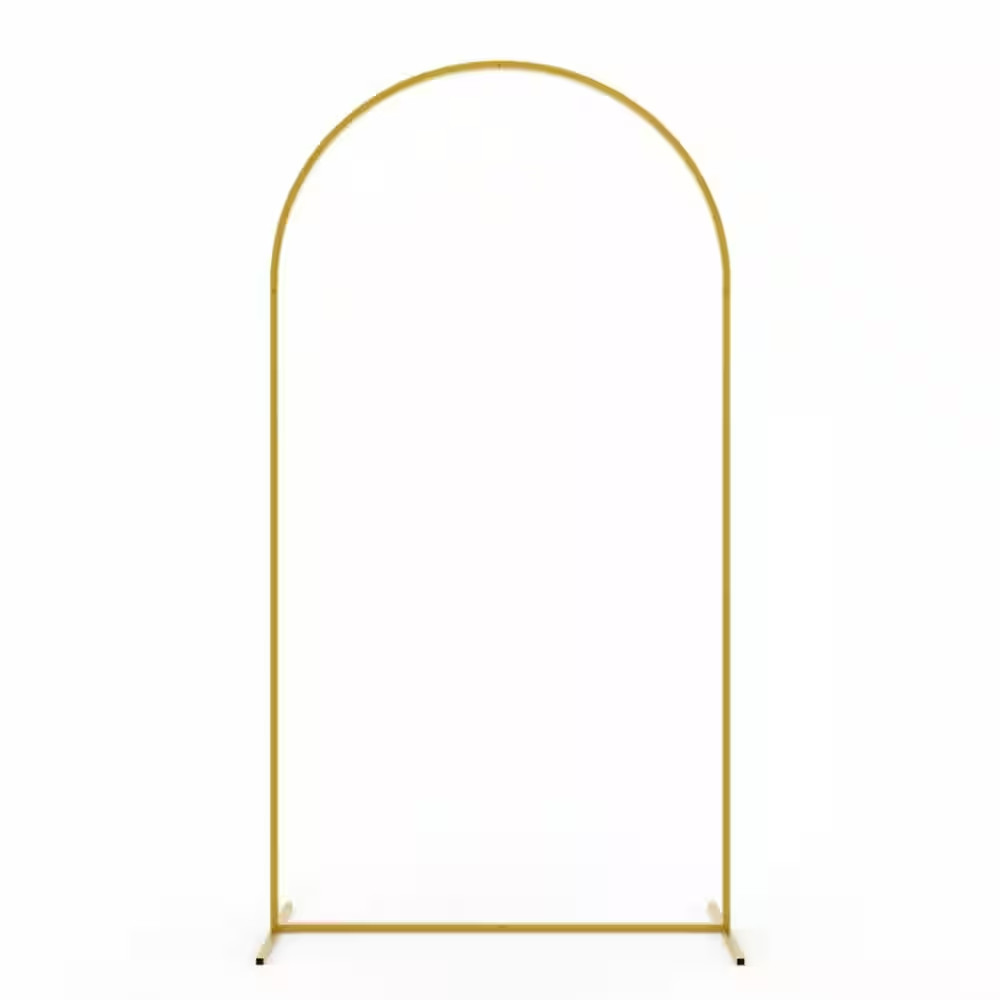 79.2 In. X 39.6 In. Arbor Wedding Arch Backdrop Stand Gold Metal Backdrop Stand
