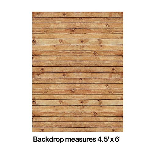 Wood Grain Photo Backdrop 4.5 x 6 Feet for All Occasions Party Supplies