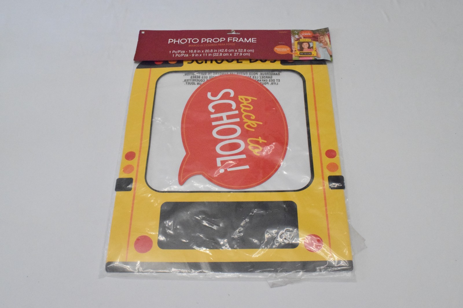 School Bus Photo Prop Selfie Frame Back to School First Day of School