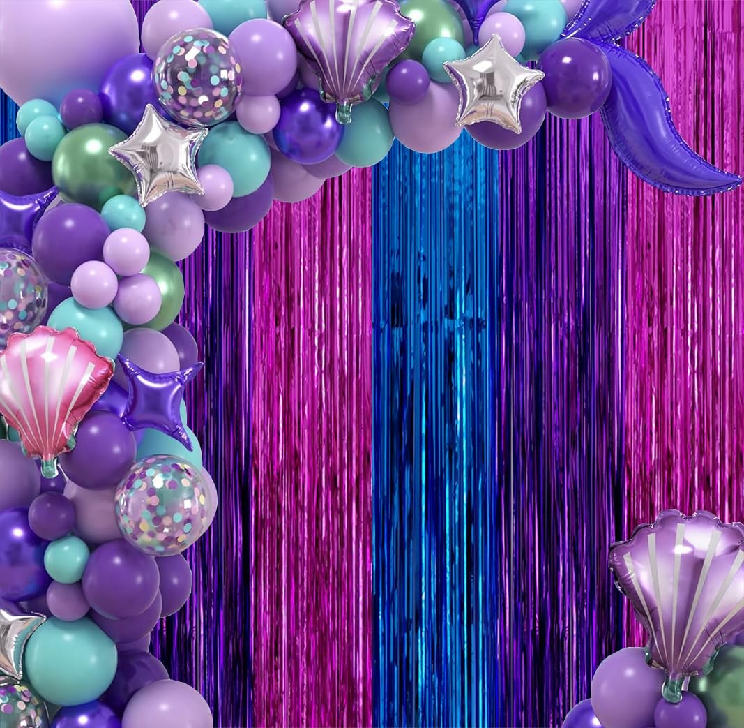 2 Pack 3.3×6.6ft Blue Purple 3.3ft x 6.6ft (1m x 2m), Hot Pink