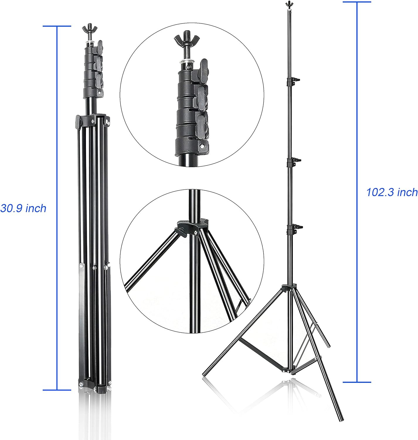 Photo Video Studio Backdrop Stand Kit, 8.5X10Ft Adjustable Photography Greenscre