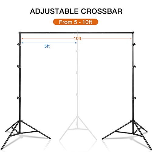 10 X 10 ft Photo Video Studio Background Support Stand, Adjustable Heavy Duty