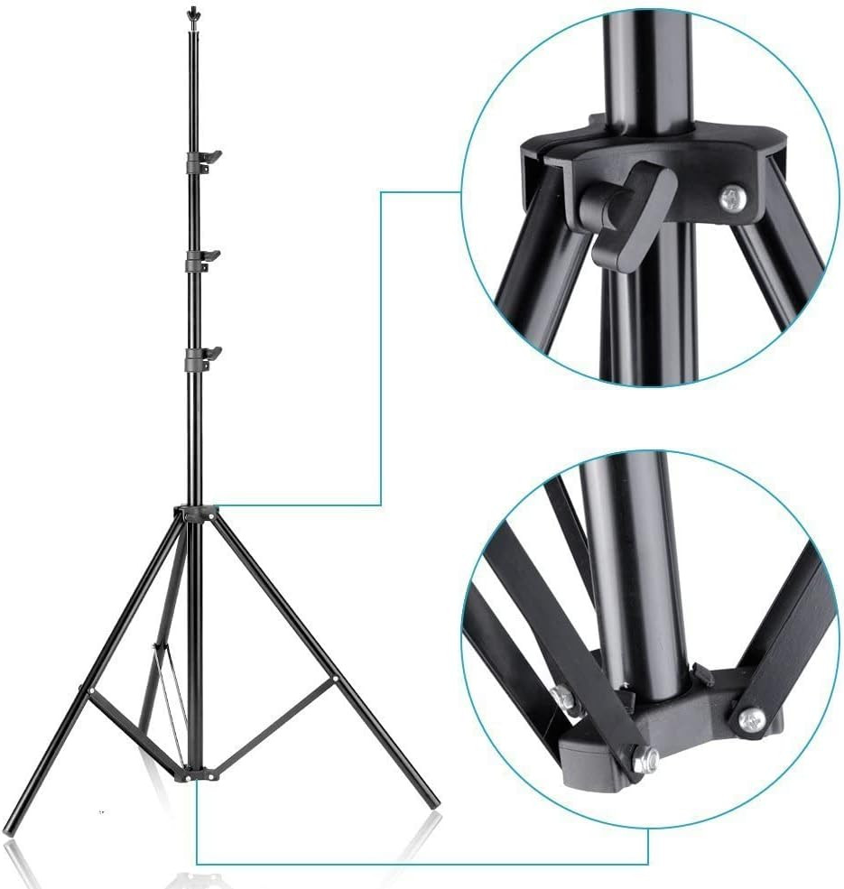 Adjustable 10×8.5ft Photography Backdrop Stand Kit with Carry Bag