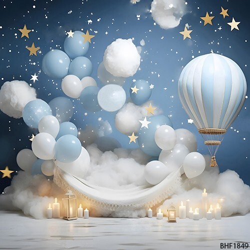 10’x10′ CP Birthday Balloon Scenic Microfiber Fabric background backdrop BHF1849