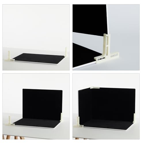 Black Velvet Photo Backdrop Boards for Product Photography, 3PCS Double Small
