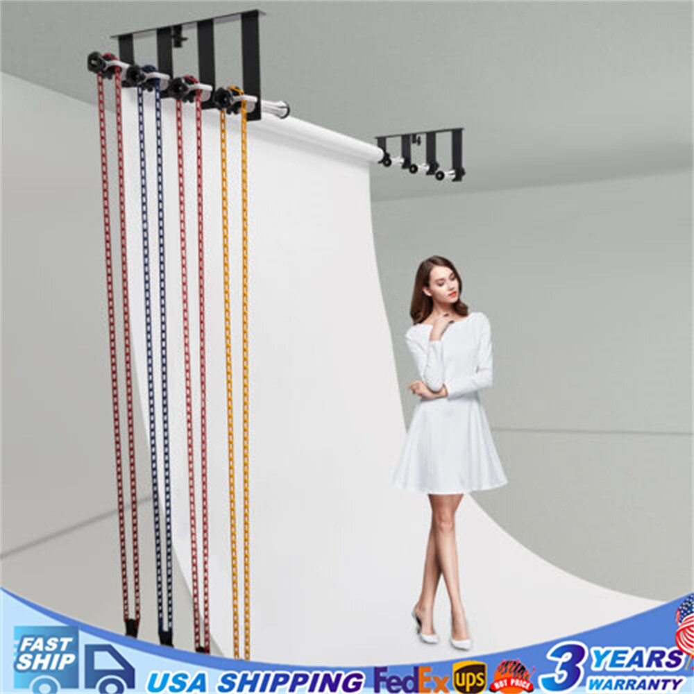 Wall Mount Backdrop Holder 4 Rollers Photography Background Support System New