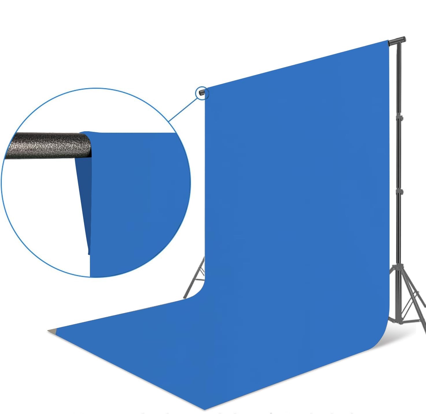 10×7 Feet Blue Polyester Photo Backdrop for Photography Studio Machine Washable