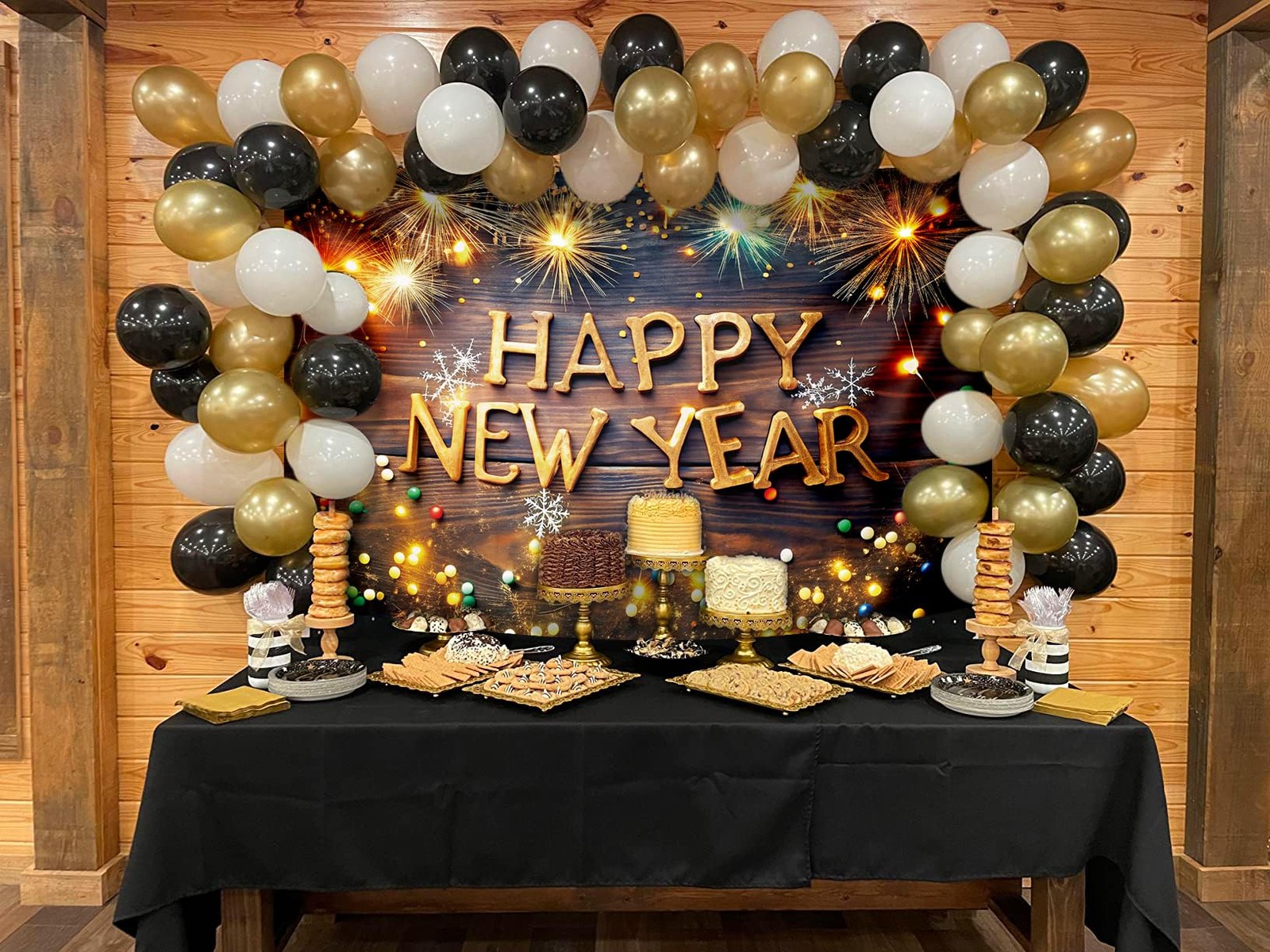 6×3.6FT Happy New Year Photography Backdrop Welcome to 2025 Party Decor