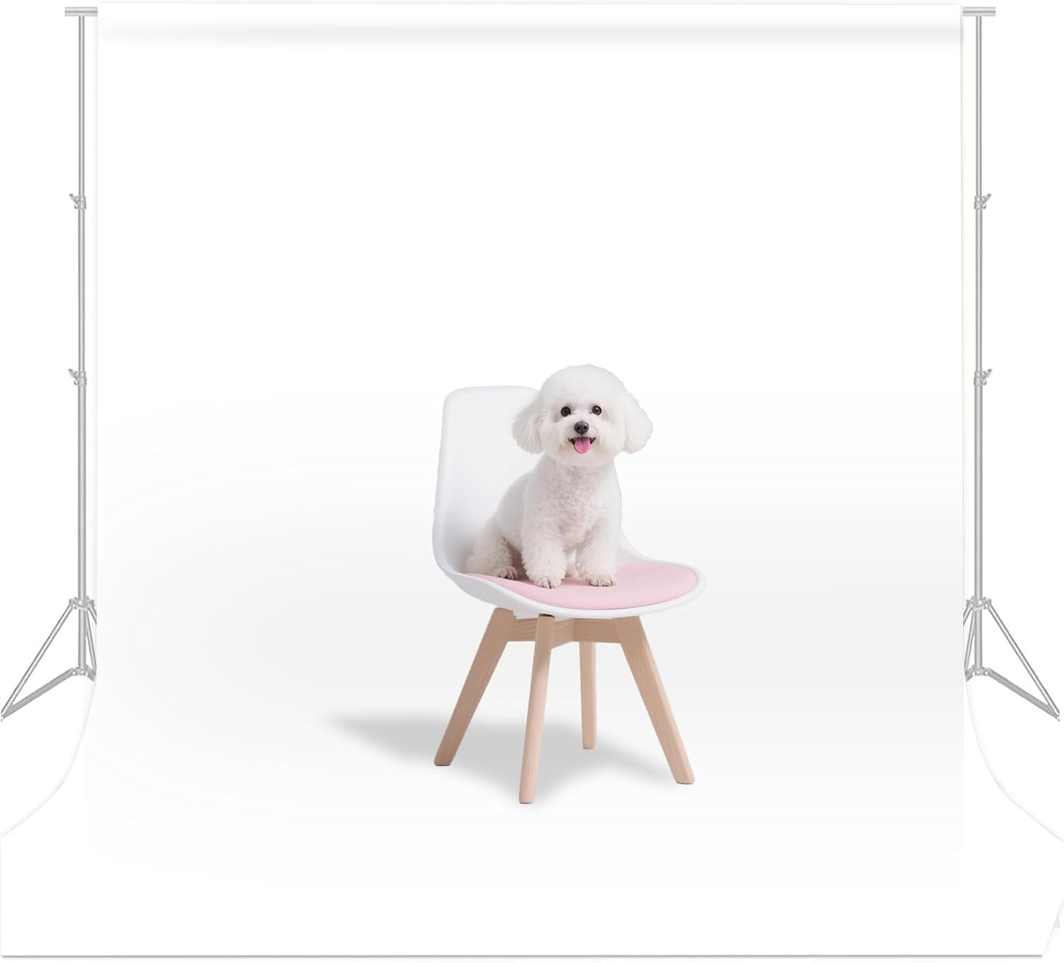 Versatile 5x7ft White Backdrop with Lace Edges – Perfect for Fashion Photoshoots
